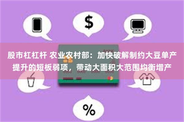 股市杠杠杆 农业农村部：加快破解制约大豆单产提升的短板弱项，带动大面积大范围均衡增产