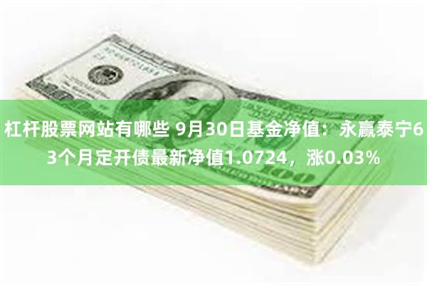 杠杆股票网站有哪些 9月30日基金净值：永赢泰宁63个月定开债最新净值1.0724，涨0.03%