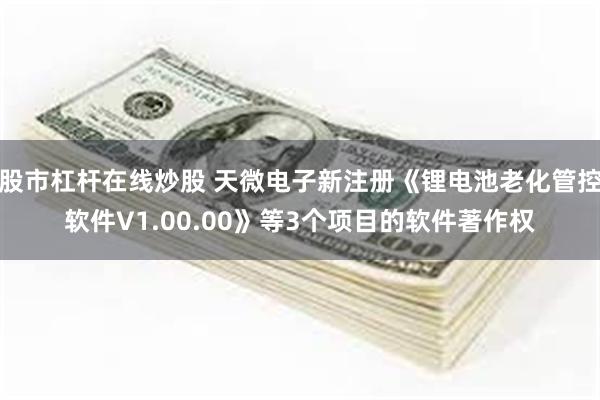 股市杠杆在线炒股 天微电子新注册《锂电池老化管控软件V1.0